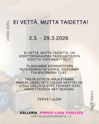 Ei Vettä, Mutta Taidetta – Putkiremontti muuttomyynti – TAKE AWAY - remppamyynti_2026